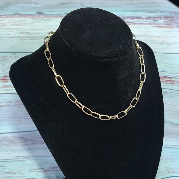New Gold Tone Chain Link Necklace - Picture 1 of 4
